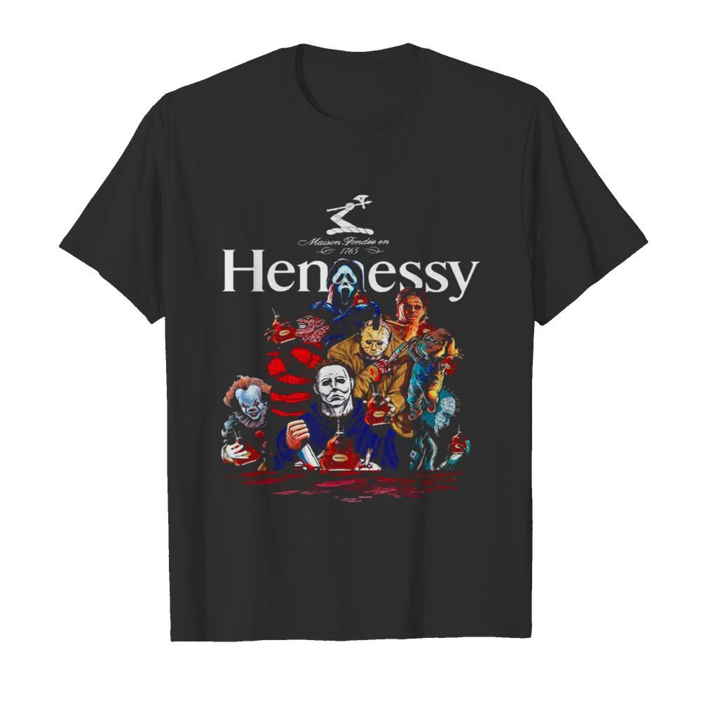 Horror Characters Hennessy Party Happy Halloween  Classic Men's T-shirt