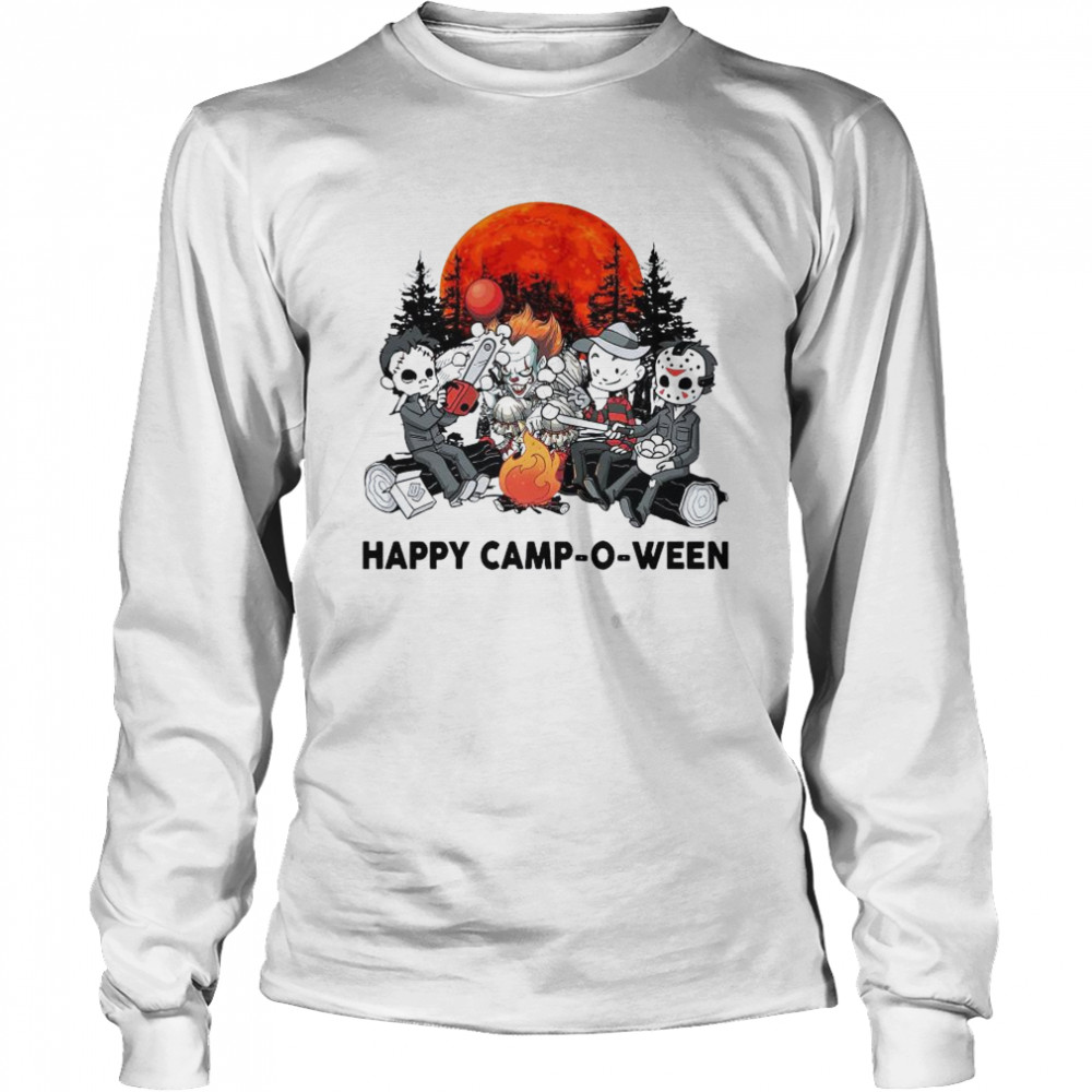 Horror Characters Movies Happy Camp O Ween  Long Sleeved T-shirt