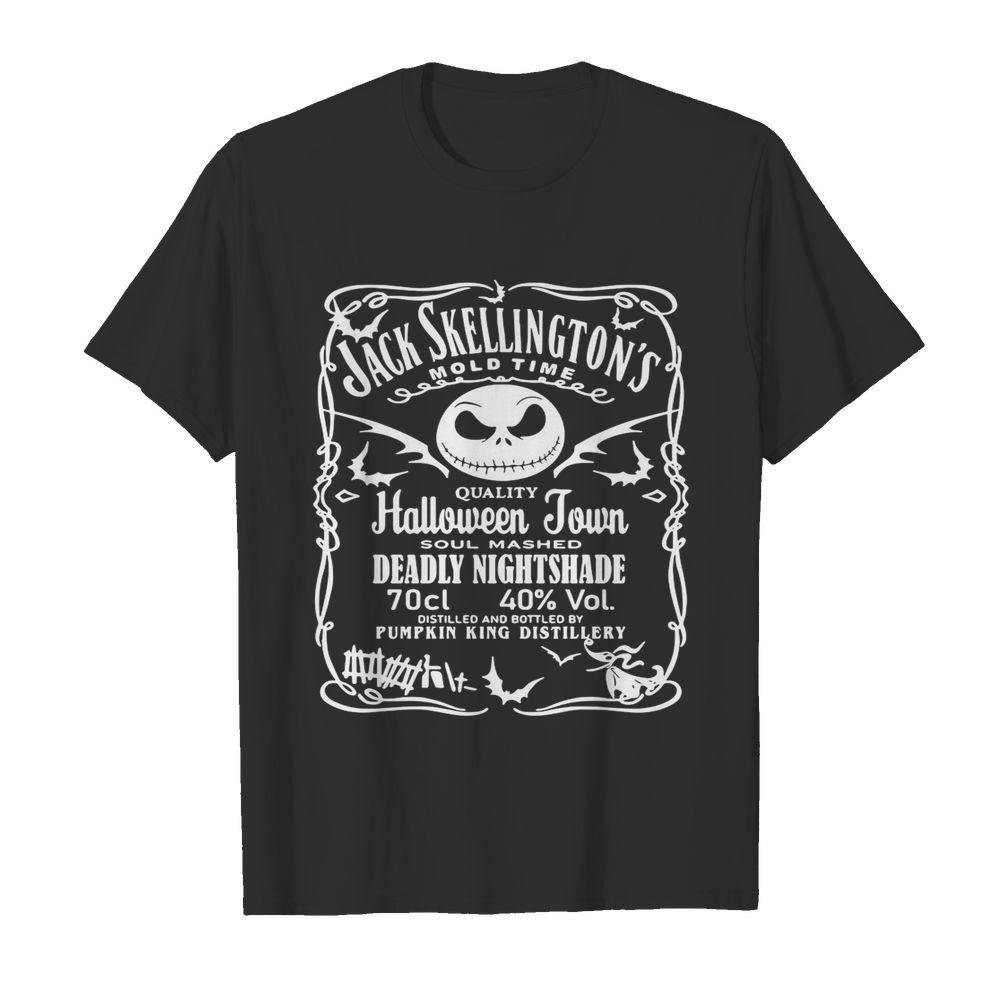 Jack Skellington Mold Time Quality Halloween Town Soul Mashed Deadly Nightshade shirt