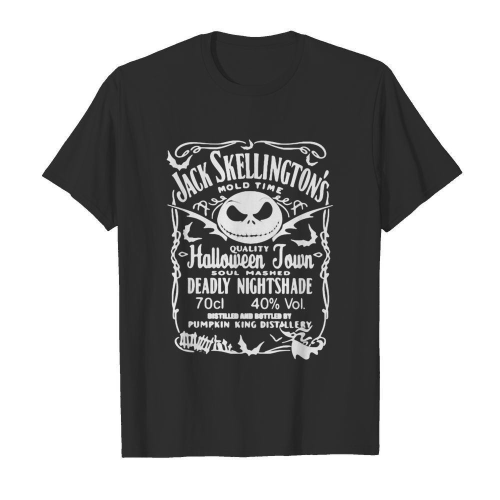 Jack skellington’s mold time quality halloween town soul mahed deadly nightshade shirt