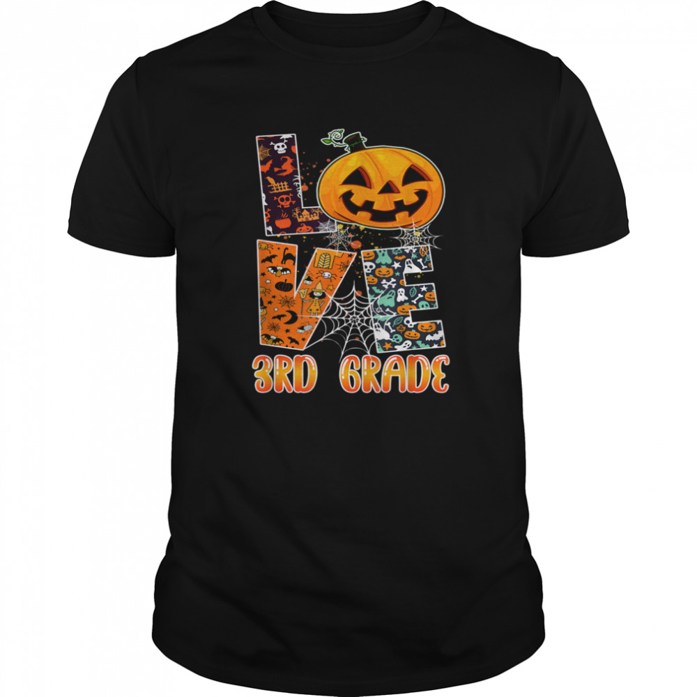 Love 3Rd Grade Teacher School Halloween Costume  Classic Men's T-shirt