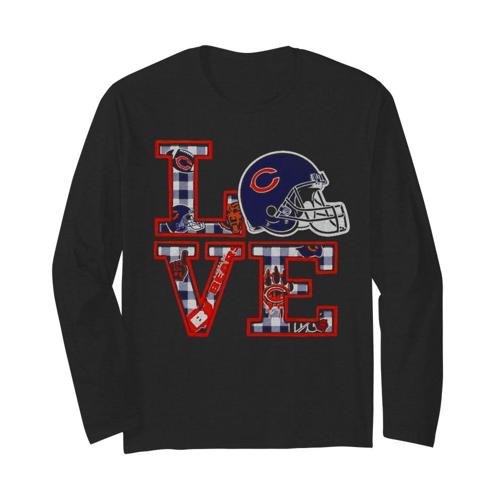 Love Chicago Bears  Long Sleeved T-shirt 