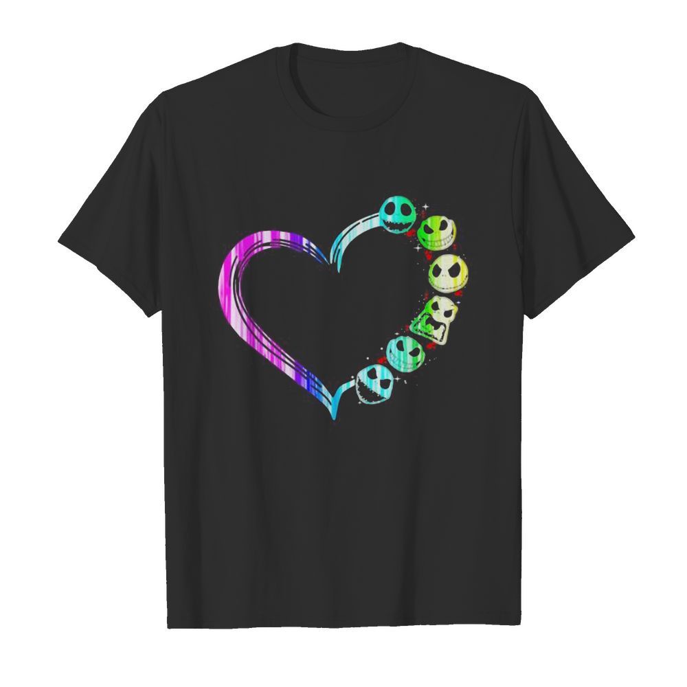 Love jack skellington hearts shirt