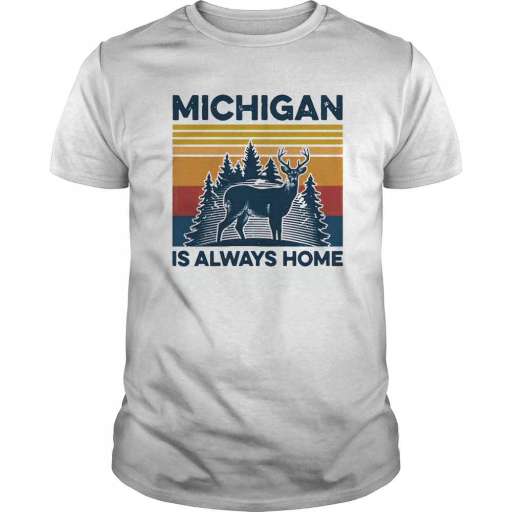 Michigan Is Always Home Vintage Retro  Classic Men's T-shirt