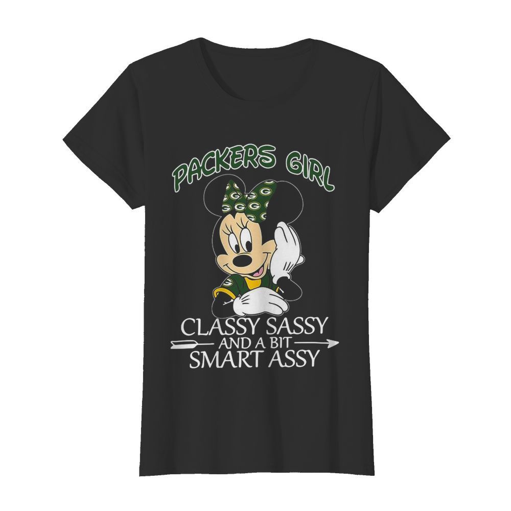 Mickey Mouse Packers Girl Classy Sassy And A Bit Smart Assy  Classic Women's T-shirt