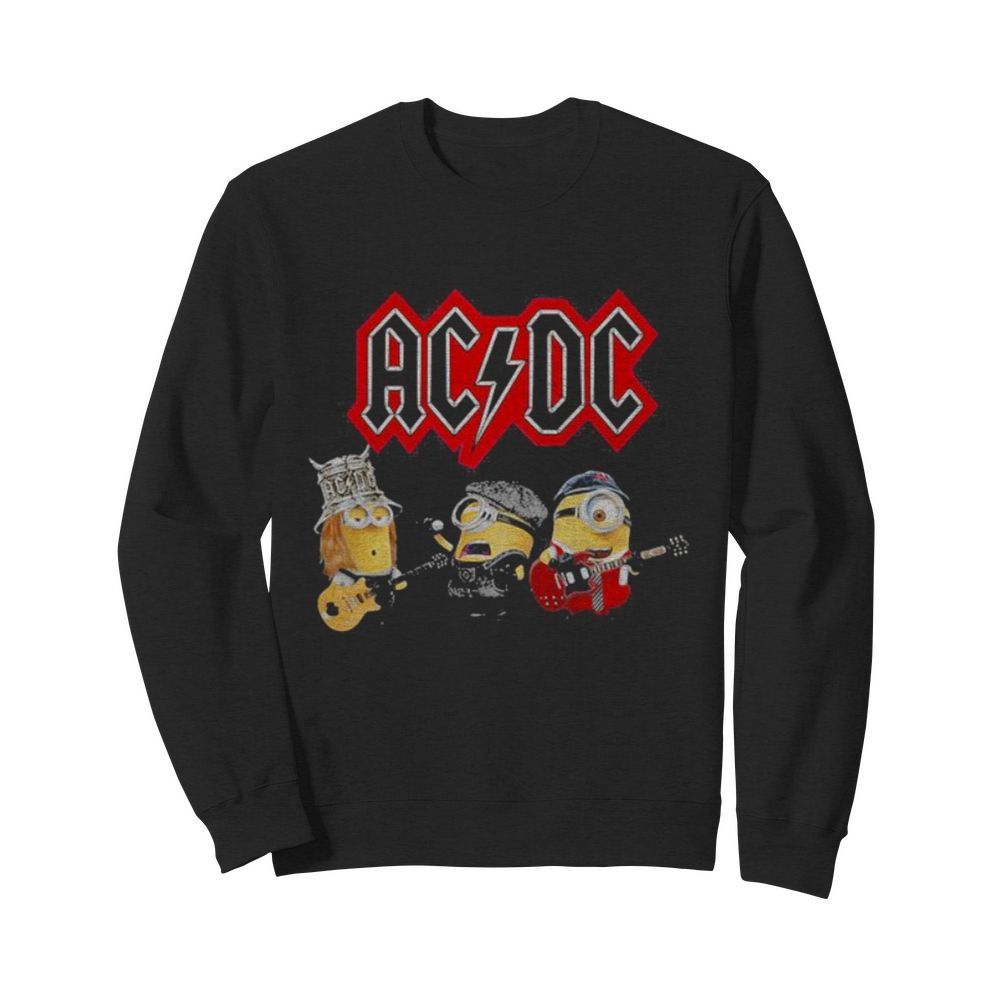 Minions acdc band playing guitars  Unisex Sweatshirt