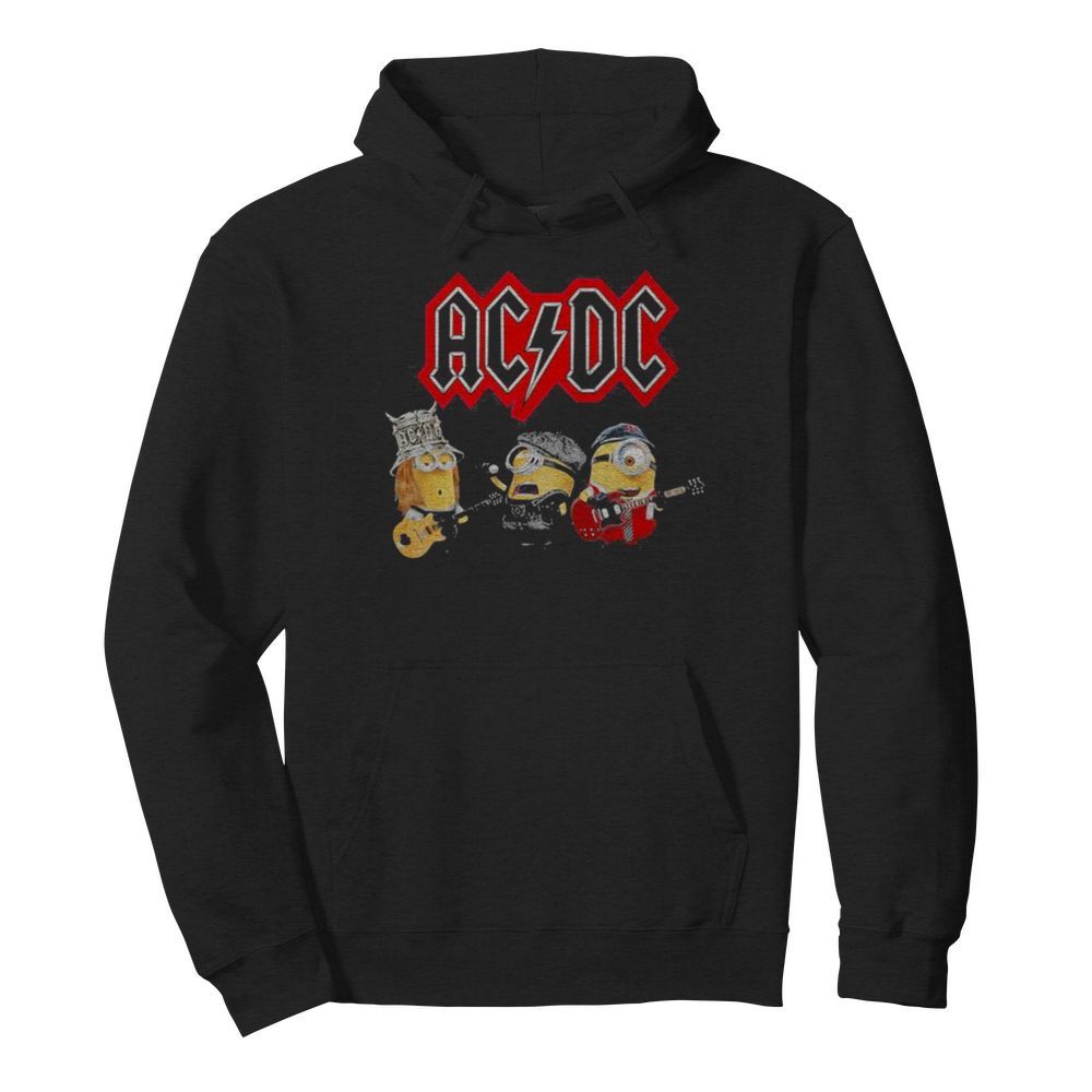 Minions acdc band playing guitars  Unisex Hoodie