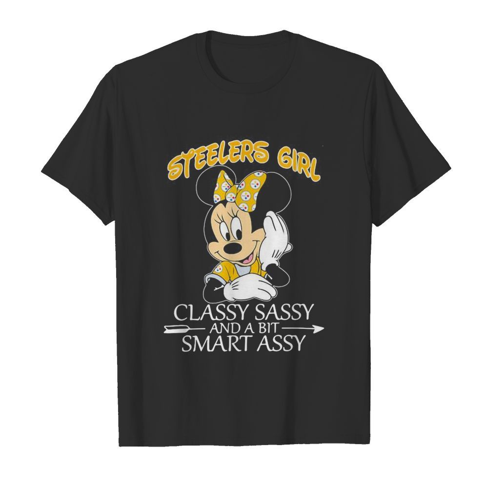 Minnie mouse pittsburgh steelers girl classy sassy and a bit smart assy shirt