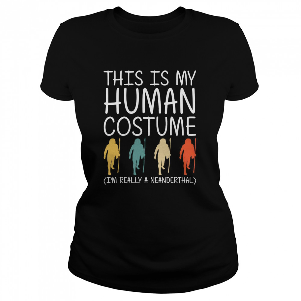 Neanderthal Halloween Human Costume Primate Easy Diy  Classic Women's T-shirt