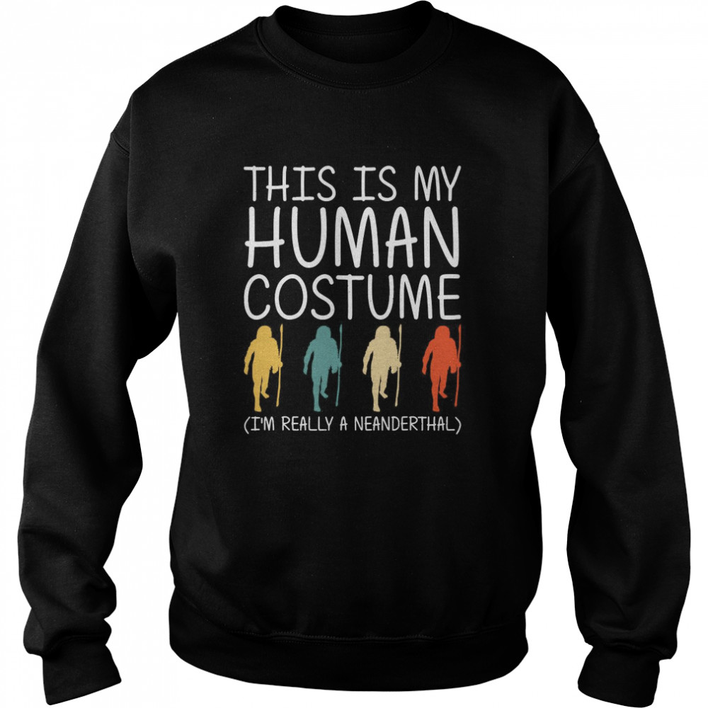 Neanderthal Halloween Human Costume Primate Easy Diy  Unisex Sweatshirt