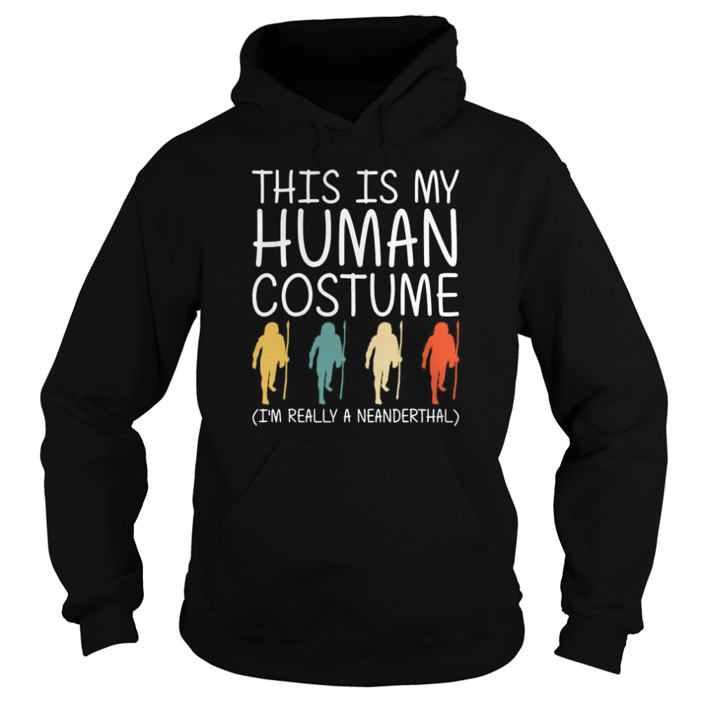 Neanderthal Halloween Human Costume Primate Easy Diy  Unisex Hoodie