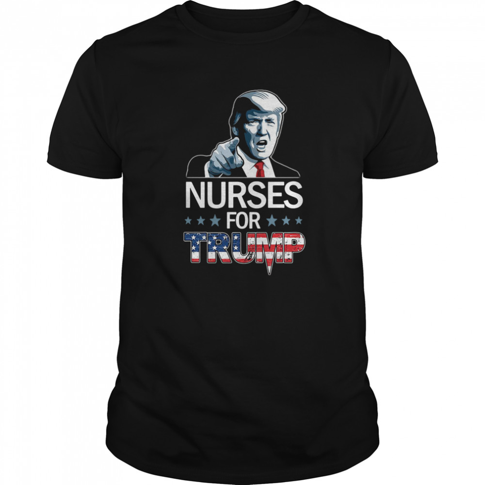 Nurses For Trump American Flag shirt