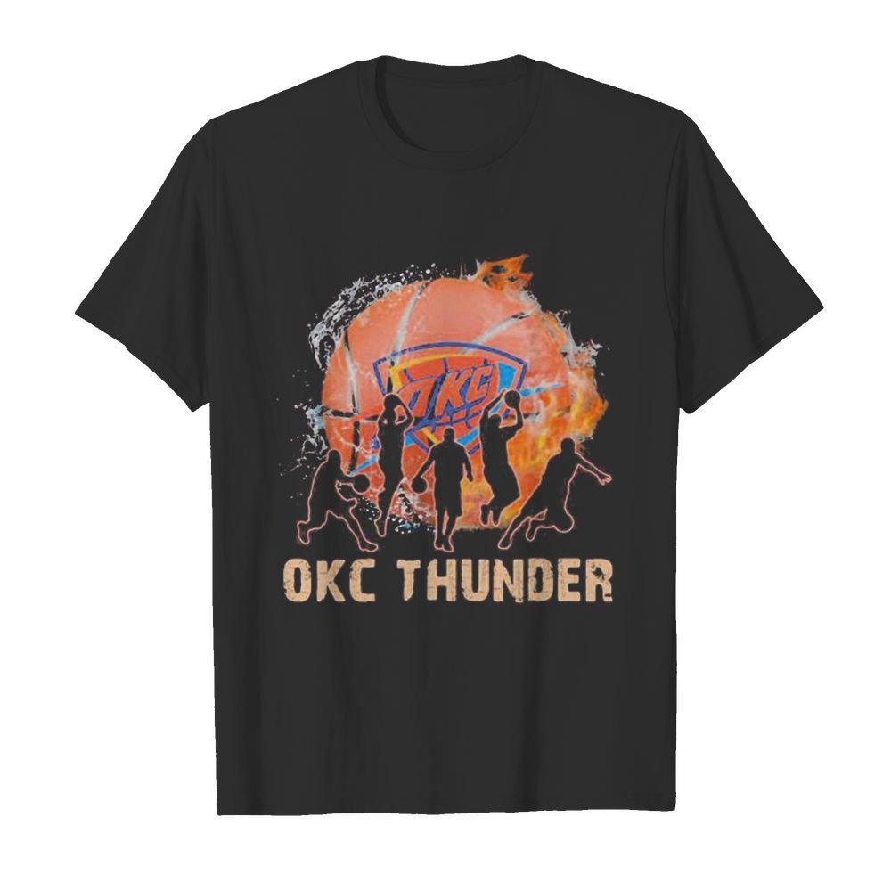 Okc thunder basketball water and fire shirt