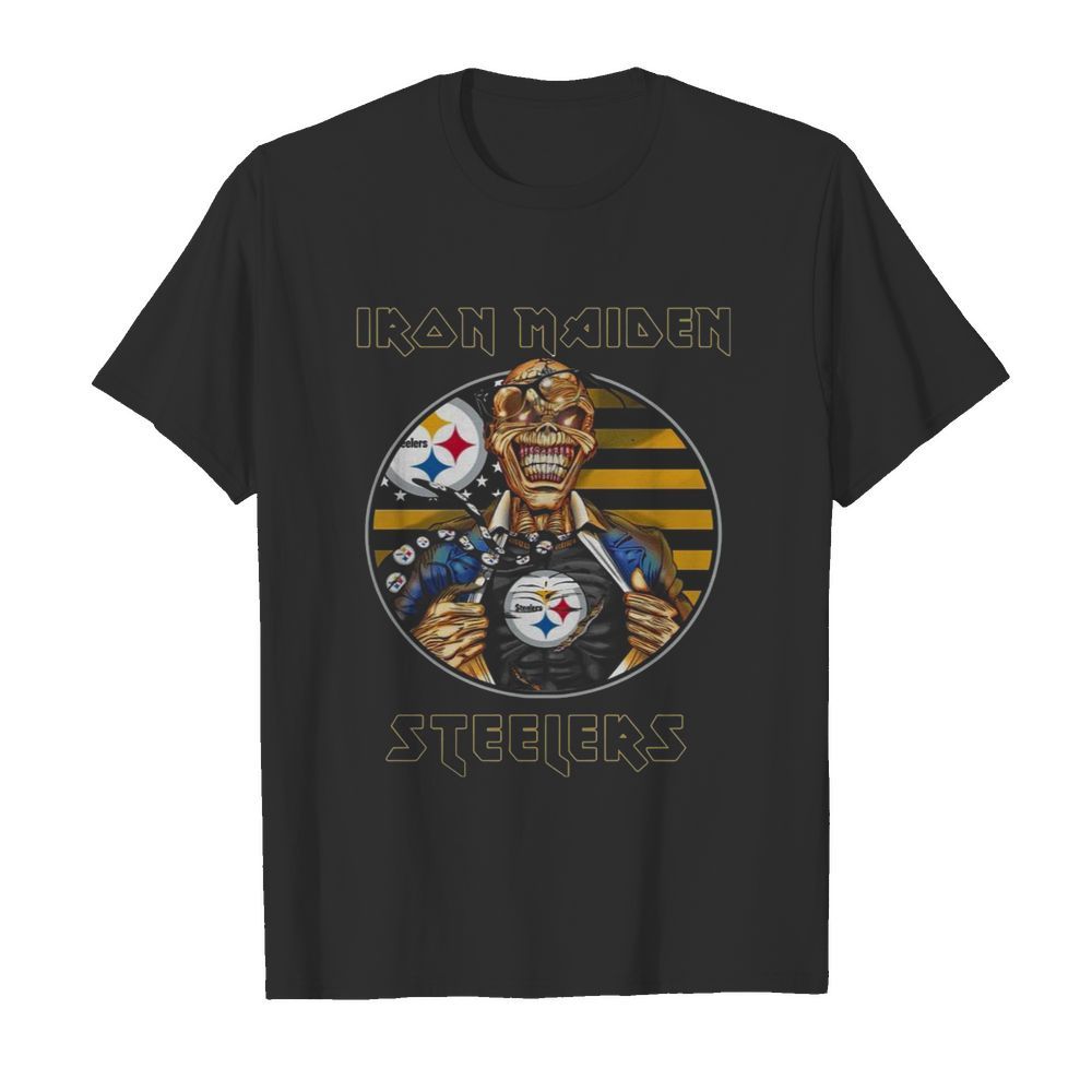 Pittsburgh Steelers Iron Maiden Halloween  Classic Men's T-shirt