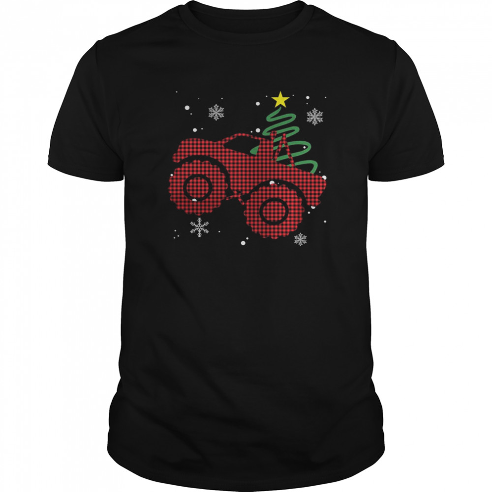 Plaid Monster Truck Christmas shirt