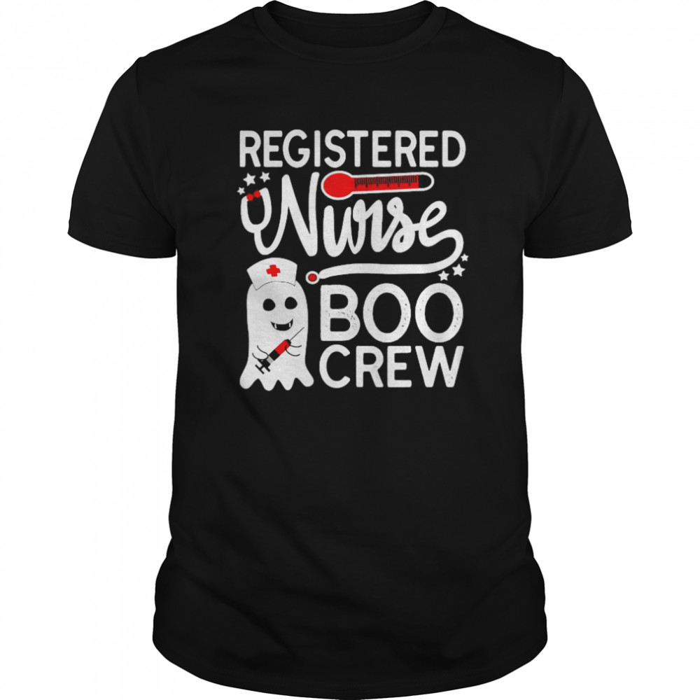 Registered Nurse Halloween Witch Ghost RN Nursing Boo Crew shirt