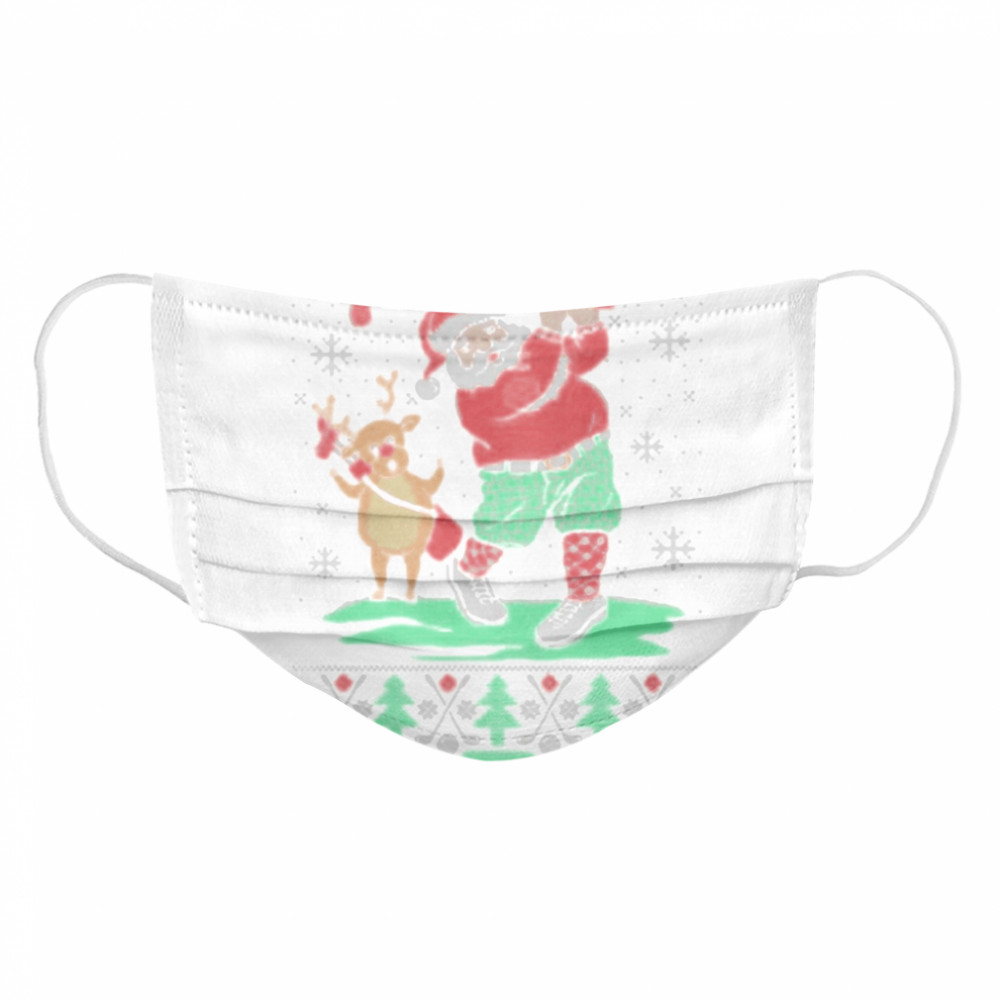 Santa claus and reindeer ugly christmas  Cloth Face Mask