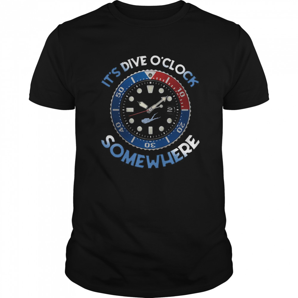 Scuba Diving It’s Five O’clock Somewhere shirt