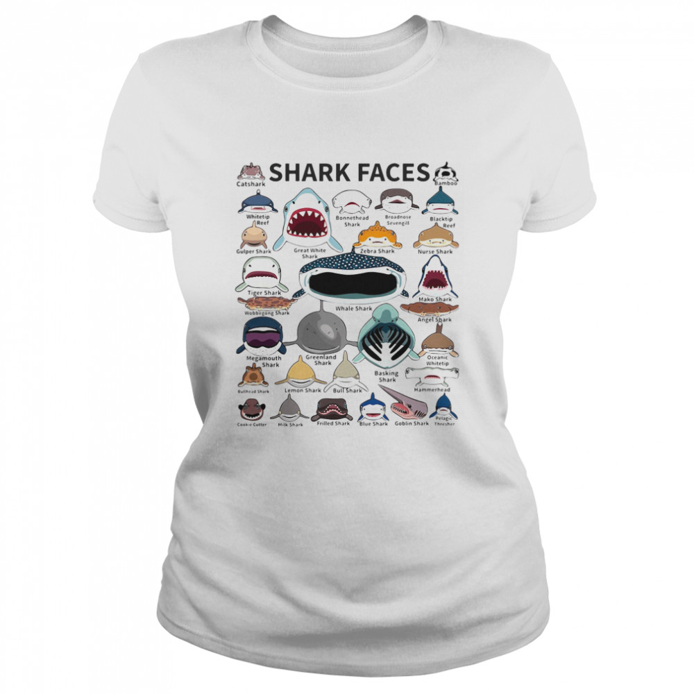 Shark Faces  Classic Women's T-shirt