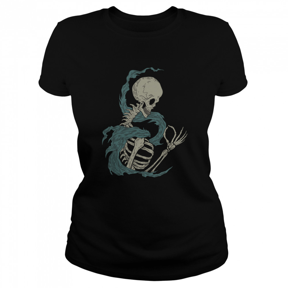 Skeleton Day Dead Muertos Halloween  Classic Women's T-shirt