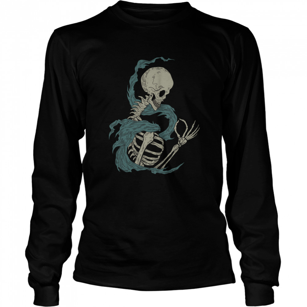 Skeleton Day Dead Muertos Halloween  Long Sleeved T-shirt