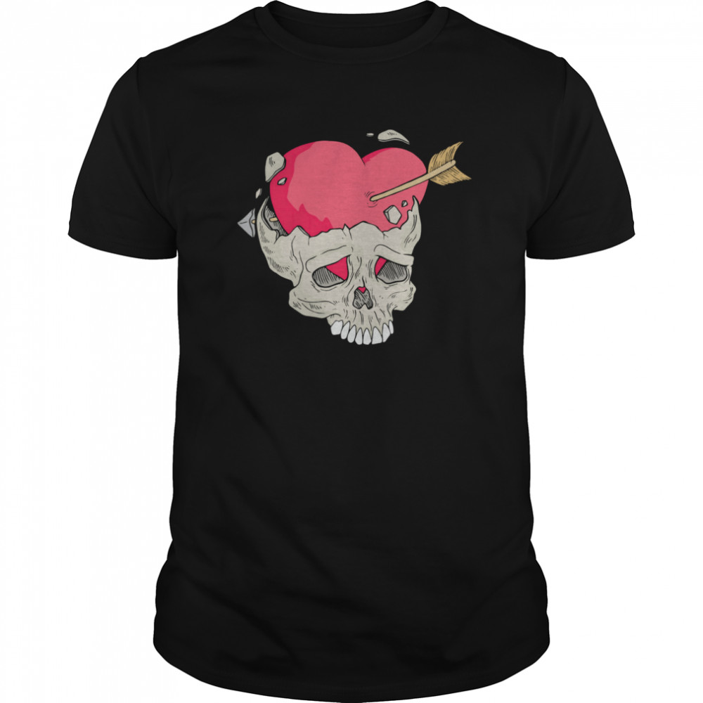 Skull Heart Day Of Dead Dia De Muertos shirt