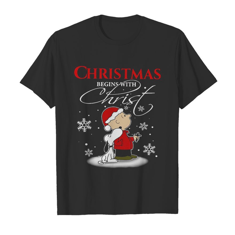 Snoopy And Charlie Brown Christmas Begins With shirt