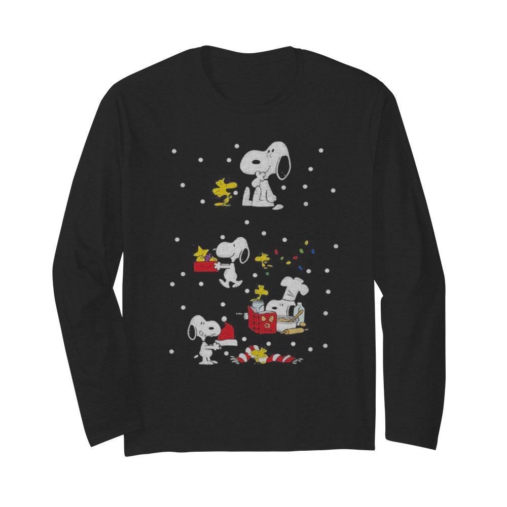 Snoopy and woodstock merry christmas  Long Sleeved T-shirt 