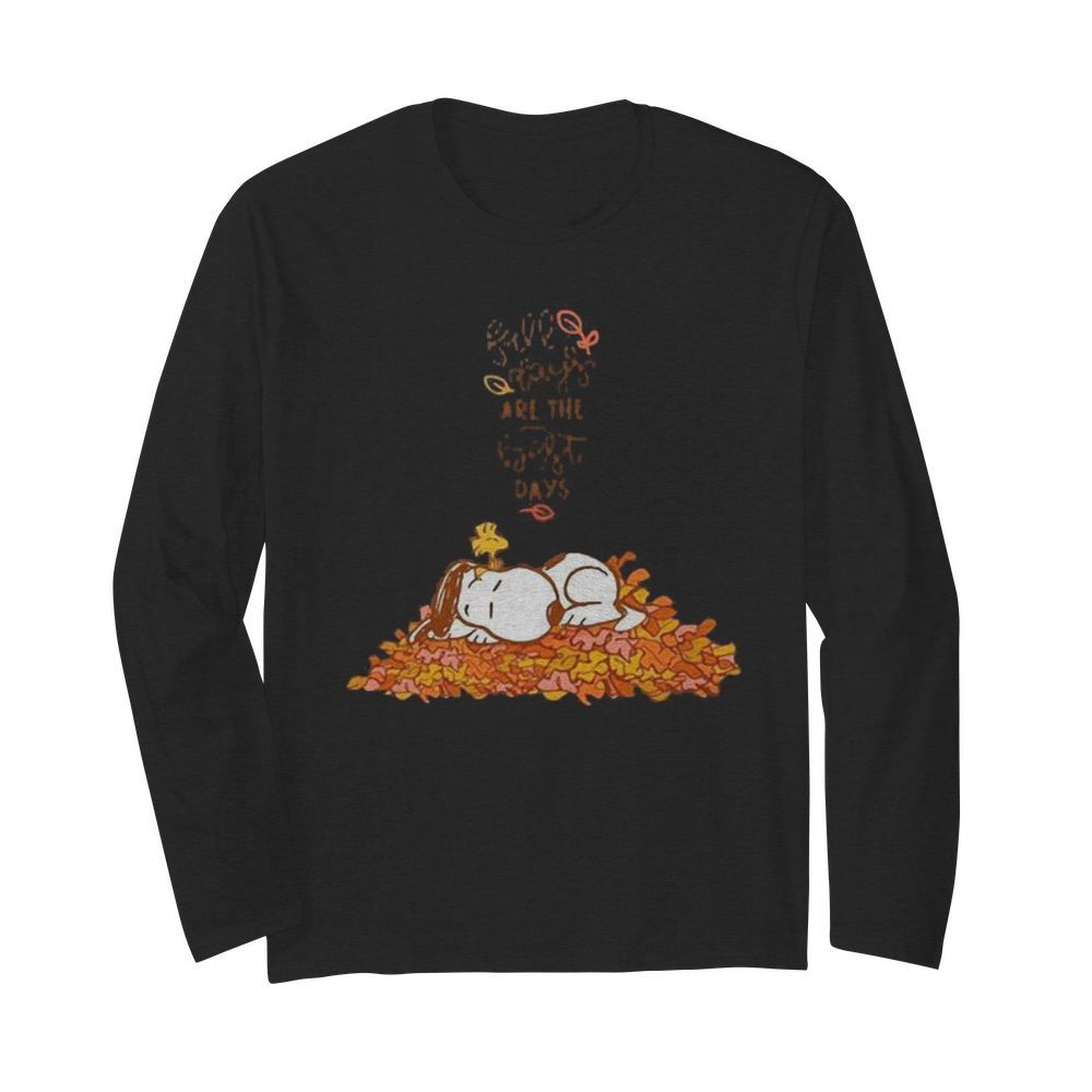 Snoopy fall plays are the first day  Long Sleeved T-shirt 