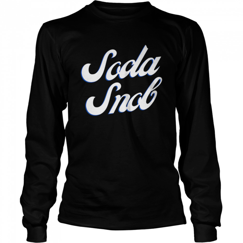 Soda Snob Printed Front and Back Novelty  Long Sleeved T-shirt