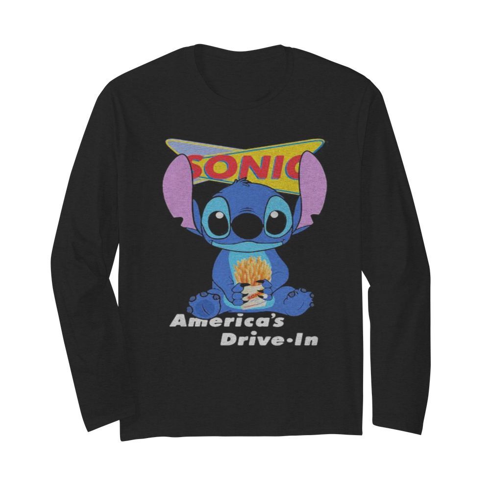 Stitch sonic america’s drive in  Long Sleeved T-shirt 