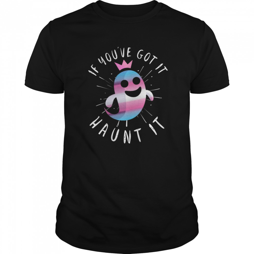 Transgender Ghost Funny Halloween Pun Trans Pride Quote shirt