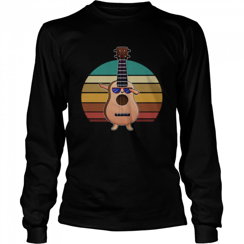 Ukulele Dabbing Vintage  Long Sleeved T-shirt