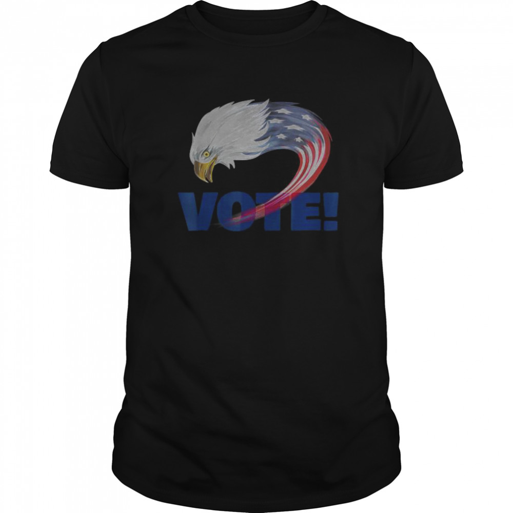 Vote Circle Eagle American flag shirt