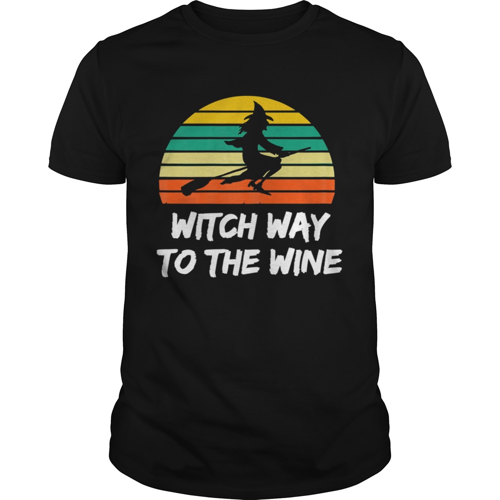 Womens Witch Way To The Wine Funny Witch Halloween Women  Unisex