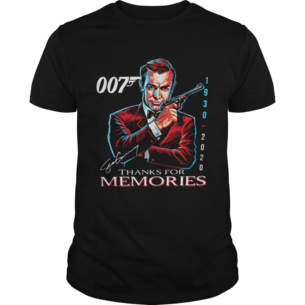 007 Sean Connery 1930 2020 Thank You For The Memories Signature shirt