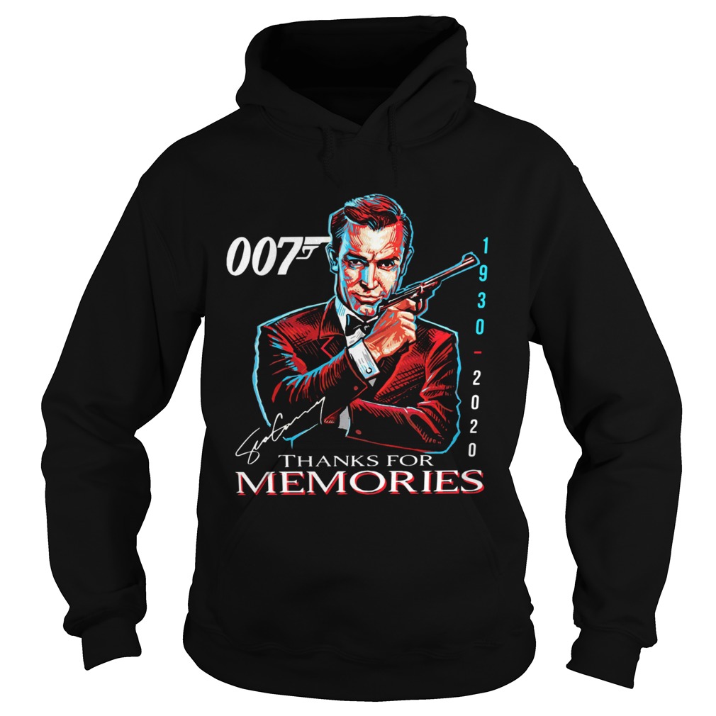 007 Sean Connery 1930 2020 Thank You For The Memories Signature  Hoodie