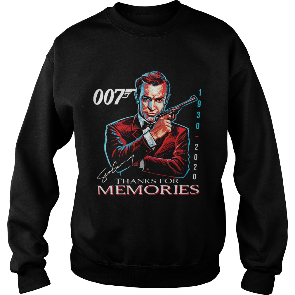 007 Sean Connery 1930 2020 Thank You For The Memories Signature  Sweatshirt