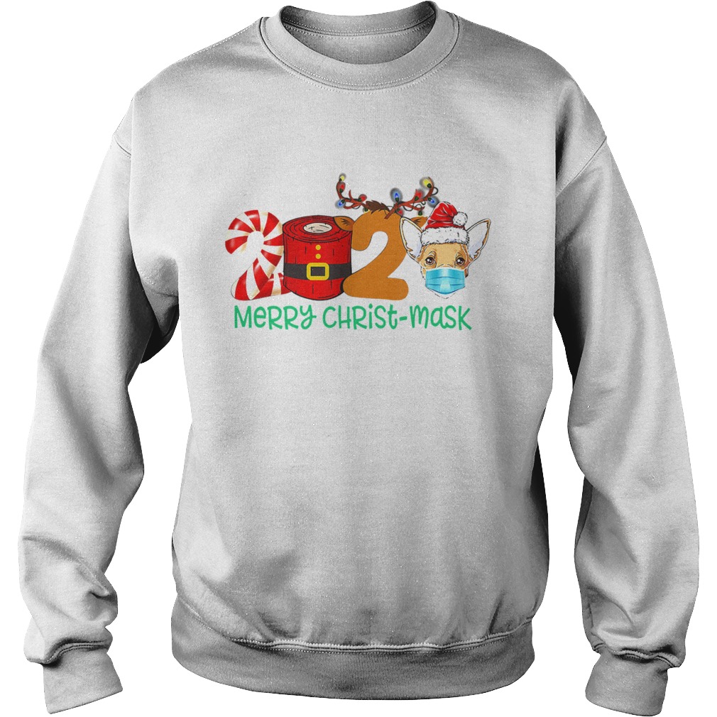 2020 Reindeer Face Mask Merry Christmask Merry Christmas  Sweatshirt