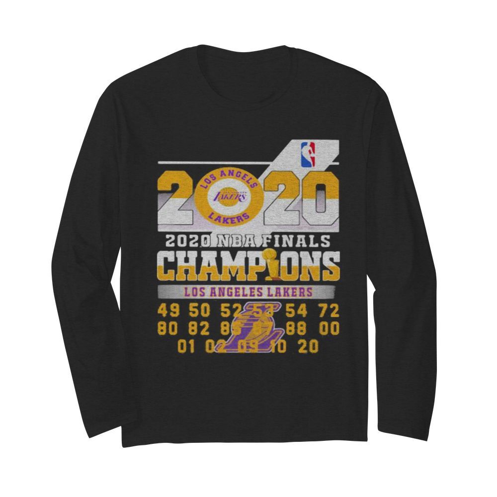 2020 nba finals champions los angeles lakers  Long Sleeved T-shirt 