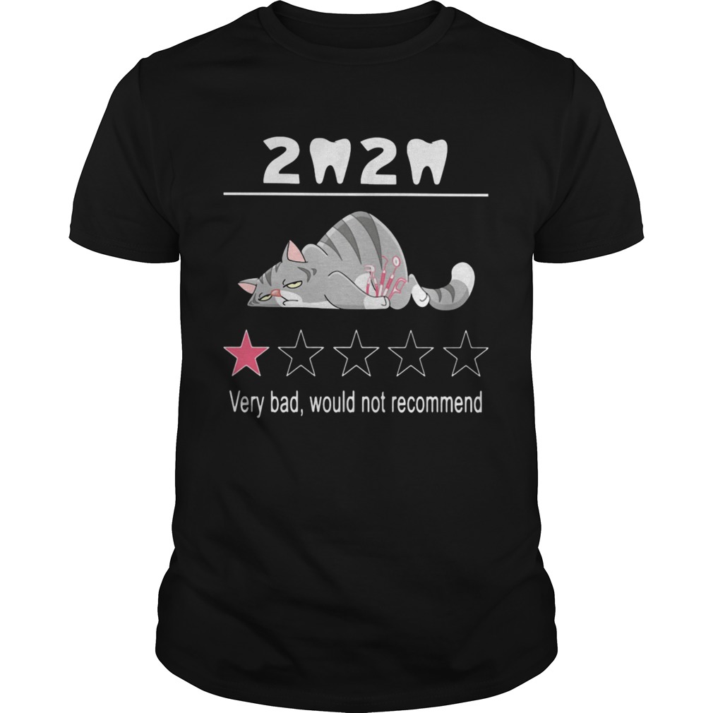 2020 one star rating very bad would not recommend teeth cat halloween shirt