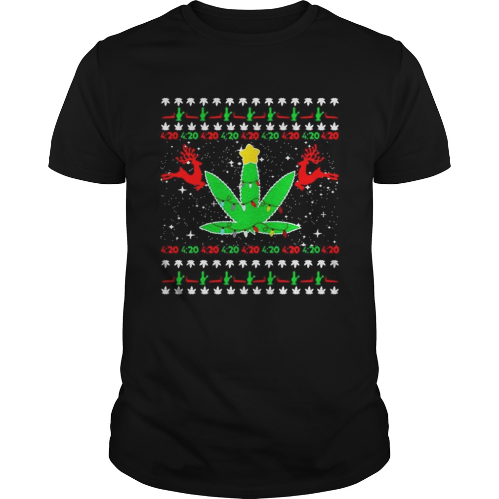 420 Cannabis Reindeer Christmas shirt