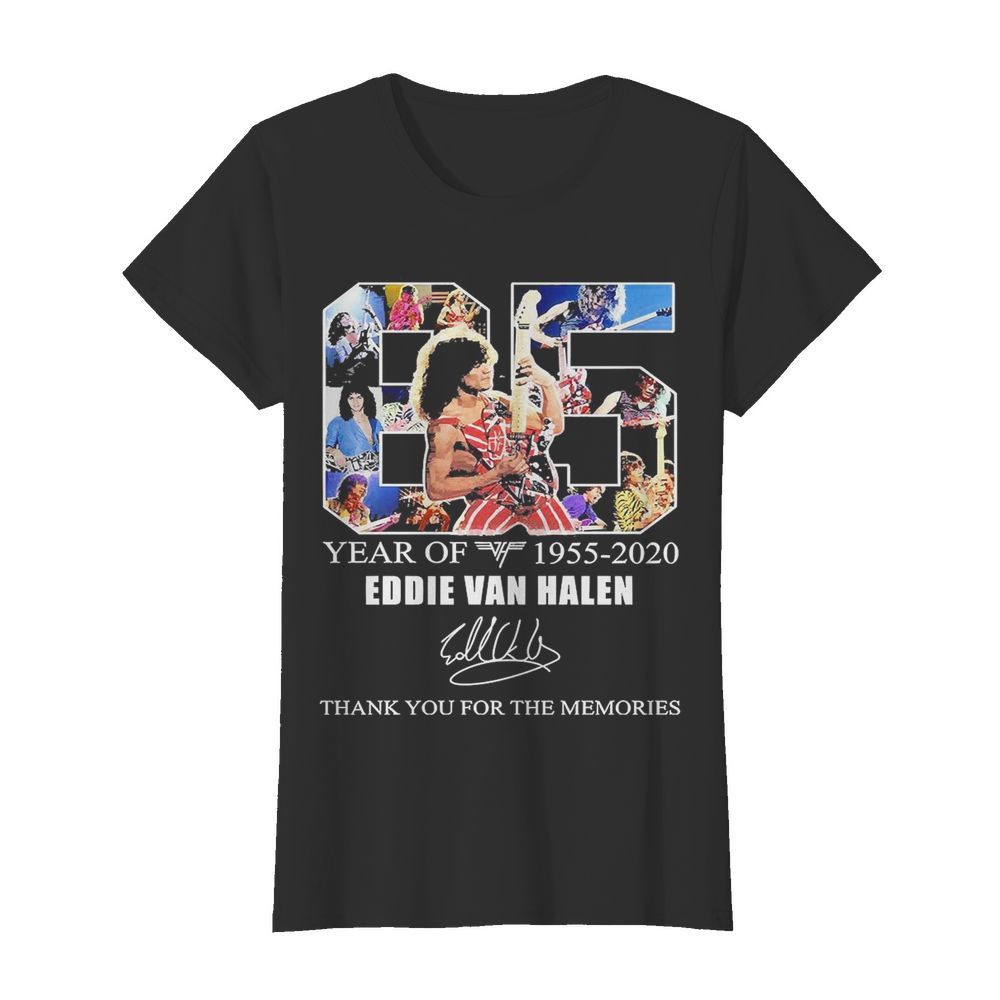 65 Year Of Eddie Van Halen 1955 2020 Thank You For The Memories  Classic Women's T-shirt