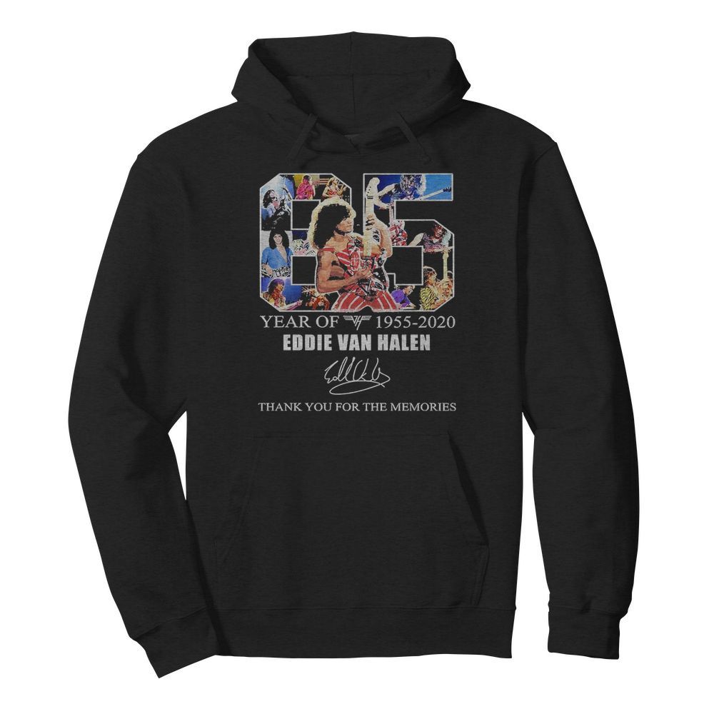 65 Year Of Eddie Van Halen 1955 2020 Thank You For The Memories  Unisex Hoodie