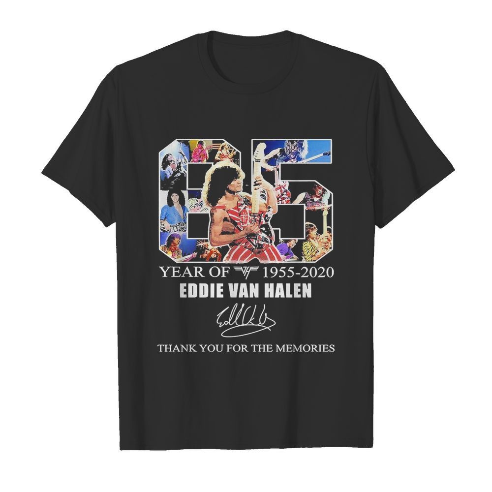 65 Year Of Eddie Van Halen 1955 2020 Thank You For The Memories  Classic Men's T-shirt