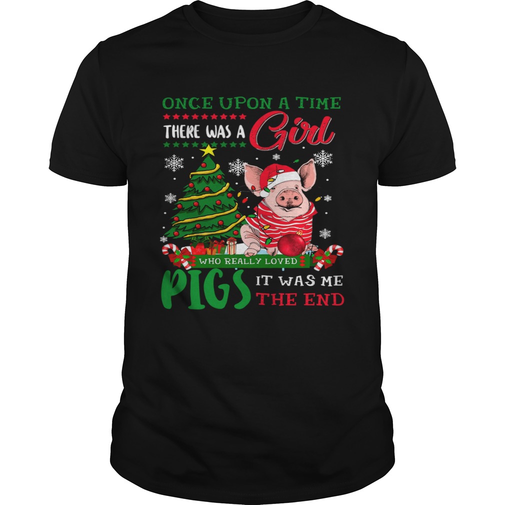 A Girl Love Pig Christmas Pig Lover Christmas shirt