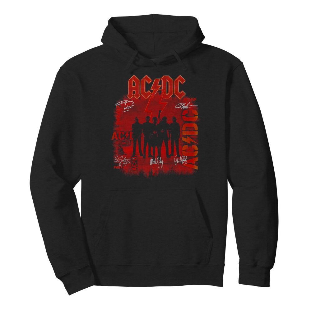 AC DC Shot In The Dark Signatures  Unisex Hoodie