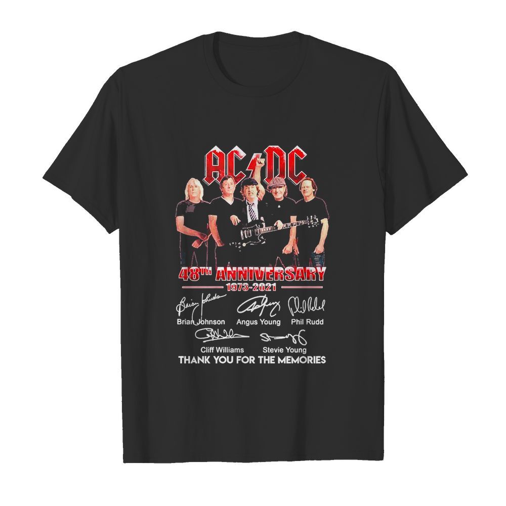 ACDC 48th Anniversary 1973 2021 Thank You For The Memories Signatures  Classic Men's T-shirt