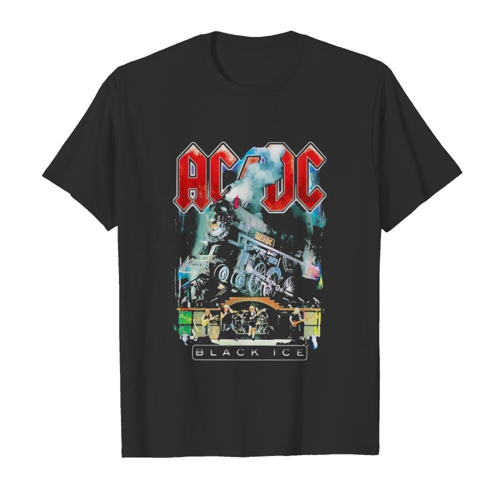 Acdc band black ice train shirt