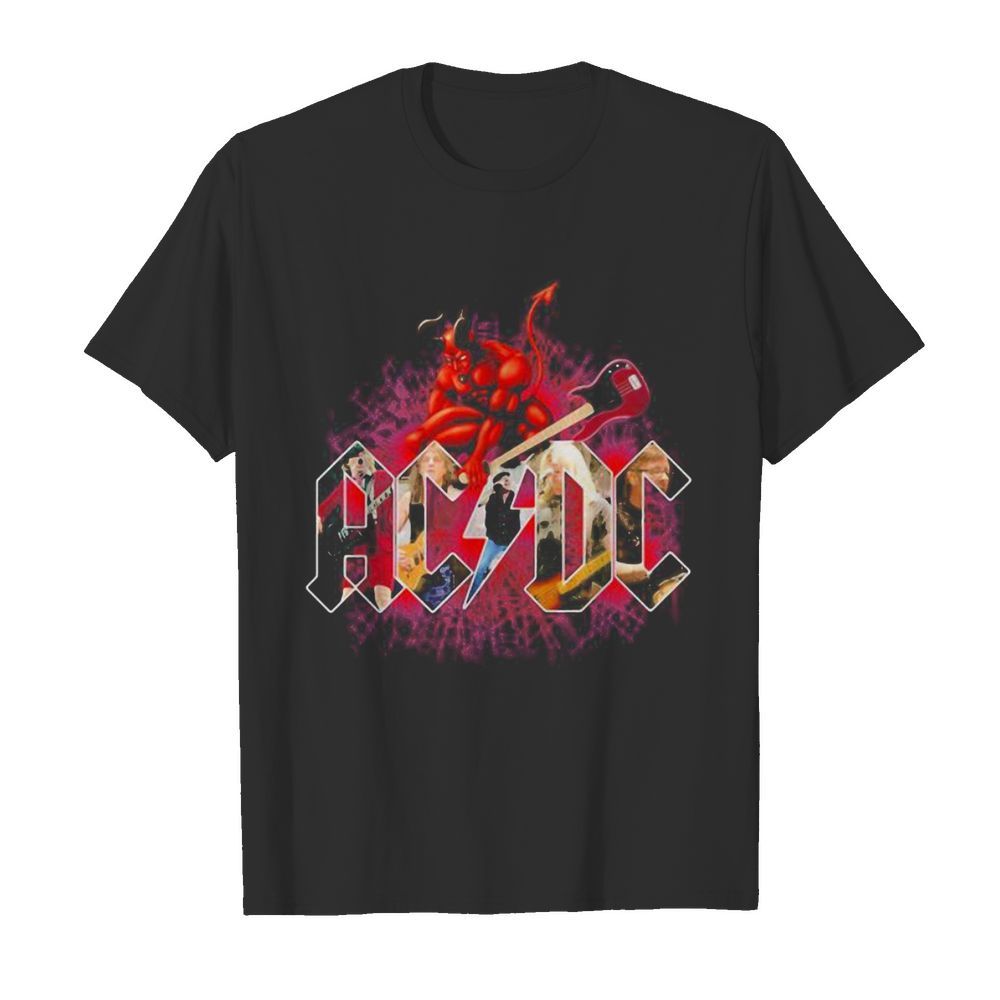 Acdc band santa guitar halloween shirt